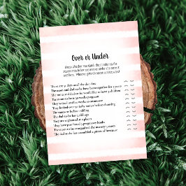 White Bunny roze over onder Baby shower Kaart