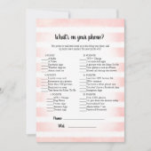 White Bunny Roze wat er op je telefoonspel staat Kaart (Voorkant)