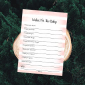 White Bunny roze wenst Baby Kaart