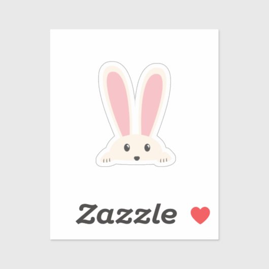 White Bunny Sticker (Vel)