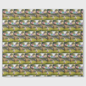 White Bunny Wearing a Pink Tutu Cadeaupapier (Vlak)