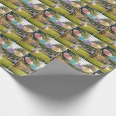 White Bunny Wearing a Pink Tutu Cadeaupapier (Hoek)