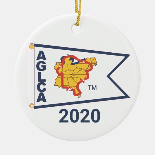 White Burgee (2020) keramisch Ornament (Voorkant)