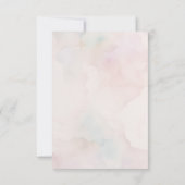 White & Burgundy Floral Gold QR Wedding RSVP Card (Achterkant)