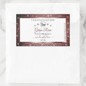 White Burgundy Glitter Product Label Logo Diamonds (Tas)