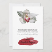White Burgundy Orchid Weddenschap Hartelijk dank Bedankkaart (Voorkant)