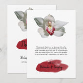 White Burgundy Orchid Weddenschap Hartelijk dank Bedankkaart (Voorkant / Achterkant)