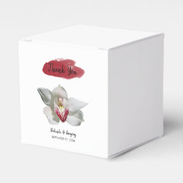 White Burgundy Orchid Wedding Bedankdoosjes