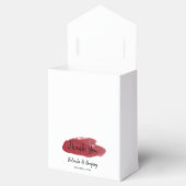 White Burgundy Orchid Wedding Bedankdoosjes (Geopend)