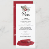 White Burgundy Orchid Wedding Menu (Voorkant / Achterkant)