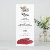White Burgundy Orchid Wedding Menu (Staand voorkant)