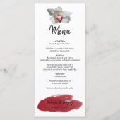 White Burgundy Orchid Wedding Menu (Voorkant)