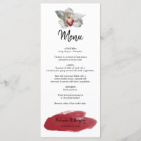 White Burgundy Orchid Wedding