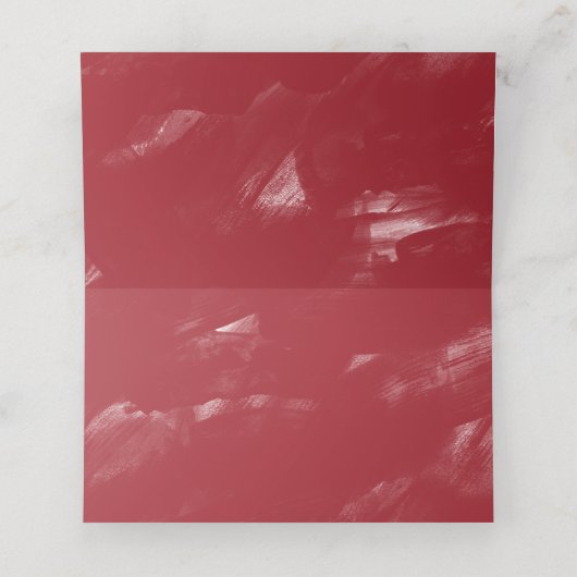 White Burgundy Orchid Wedding Place Card Plaatskaartje (Binnenkant ongevouwen)