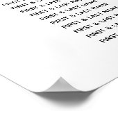 White Burgundy Orchid Wedding Seding Chart Poster (Hoek)