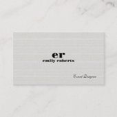 White Burlap Linen QR Code Business Card Visitekaartje (Voorkant)