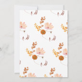 White Burnt Oranje Floral Botanical Arch Wedding Kaart (Achterkant)