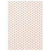 White Burnt Oranje Polka Dots Tafelkleed (Voorkant)