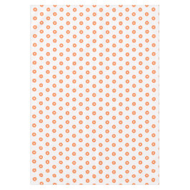 White Burnt Oranje Polka Dots Tafelkleed