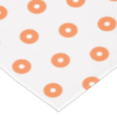 White Burnt Oranje Polka Dots Tafelkleed (Gekanteld)