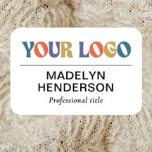 White Business Company Logo Employee Magnetic