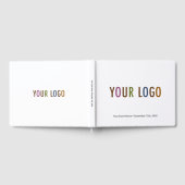 White Business Guest Book Custom Company Logo Gastenboek (Volledig)