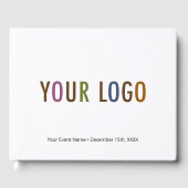 White Business Guest Book Custom Company Logo Gastenboek (Voorkant)