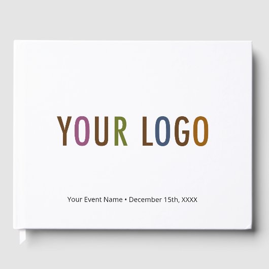 White Business Guest Book Custom Company Logo Gastenboek (Voorkant)
