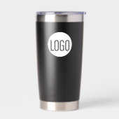 White Business logo Aangepaste QR-code website Geïsoleerde Drinkbeker (Links)