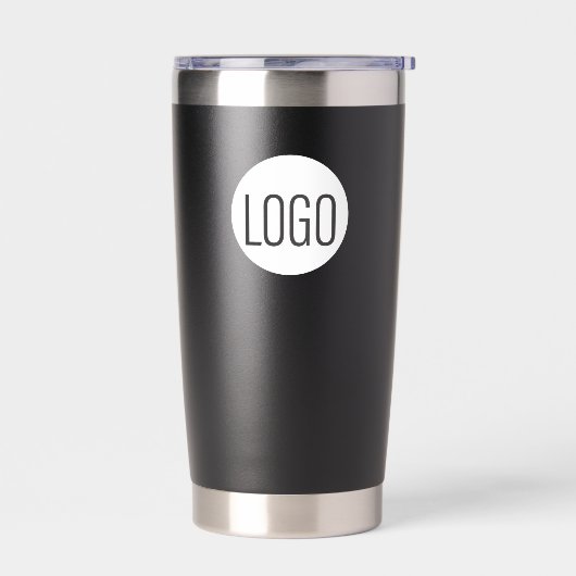 White Business logo Aangepaste QR-code website Geïsoleerde Drinkbeker (Links)