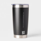 White Business logo Aangepaste QR-code website Geïsoleerde Drinkbeker (Rechts)