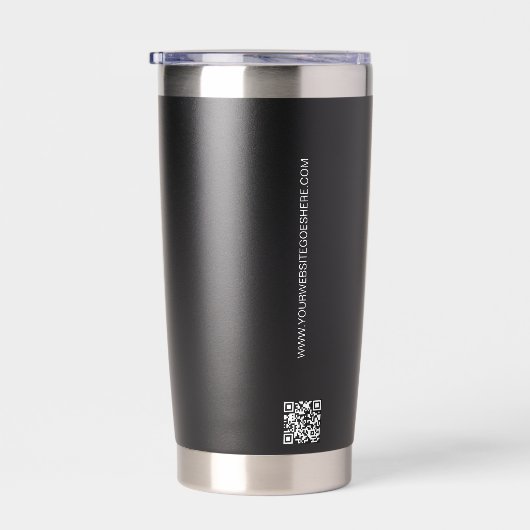 White Business logo Aangepaste QR-code website Geïsoleerde Drinkbeker (Rechts)