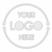 White Business Logo Company Modern Minimal Sticker (Voorkant)