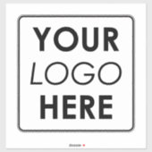 White Business Logo Company Modern Minimal Sticker (Vel)