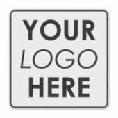 White Business Logo Company Modern Minimal Sticker (Voorkant)