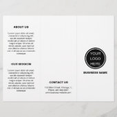 White Business Logo Marketing Trifold Brochure (Voorkant)
