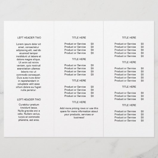 White Business Logo Marketing Trifold Brochure (Achterkant)