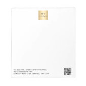 White business logo QR-code Notitieblok (Voorkant)