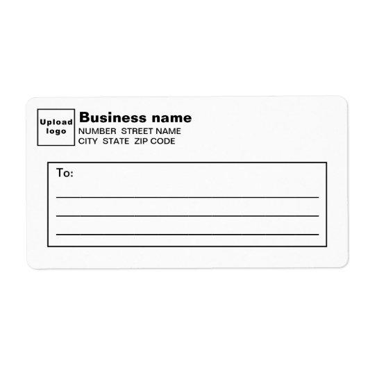 White Business Shipping Label (Voorkant)