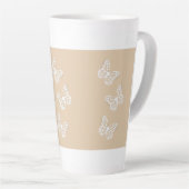 White Butterflies Home Decor Latte Mok (Rechterhoek)
