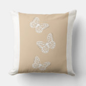 White Butterflies Home Decor Throw Cushions Kussen (Voorkant)