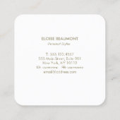 White Butterfly Beauty and Wellness Vierkante Visitekaartje (Achterkant)