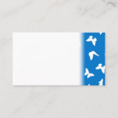 White Butterfly Blue Background Aesthetic Patroon Afsprakenkaartje (Voorkant)