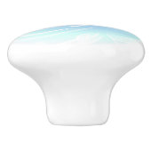 White Butterfly Blue  Keramische Knop (Zijkant)