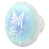 White Butterfly Blue  Keramische Knop (Rechts)