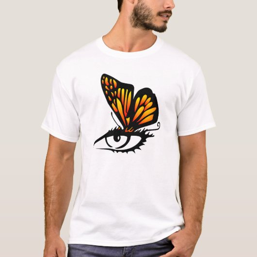 White Butterfly Eye T-shirt (Voorkant)
