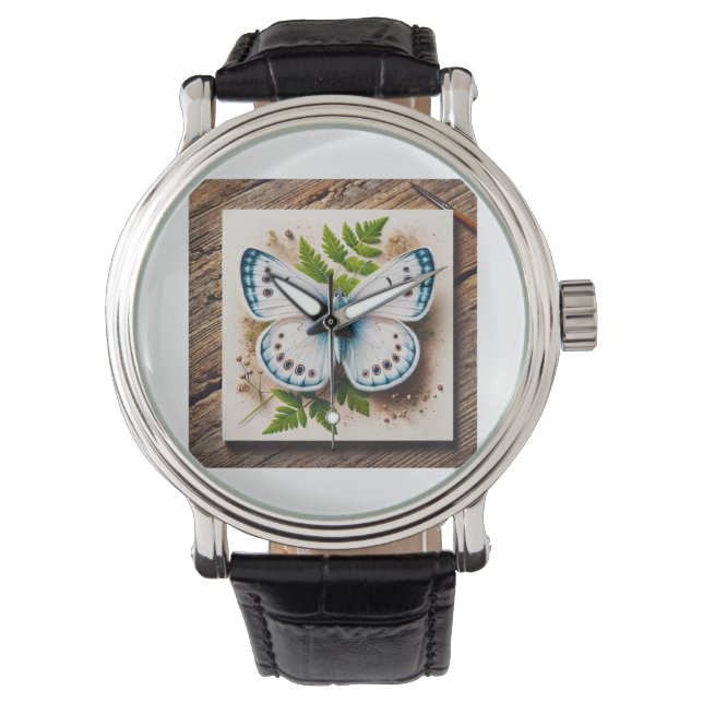 White Butterfly in Natural Setting 200724IREF220 - Horloge (Voorkant)