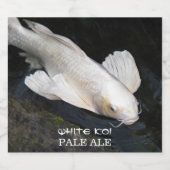 White Butterfly Koi Foto gepersonaliseerd Bier Etiket (Enkel label)
