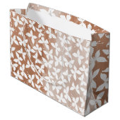 White Butterfly Pattern Groot Cadeauzakje (Achterkant Gekanteld)