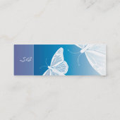 White Butterfly Skinny Cards Mini Visitekaartje (Achterkant)